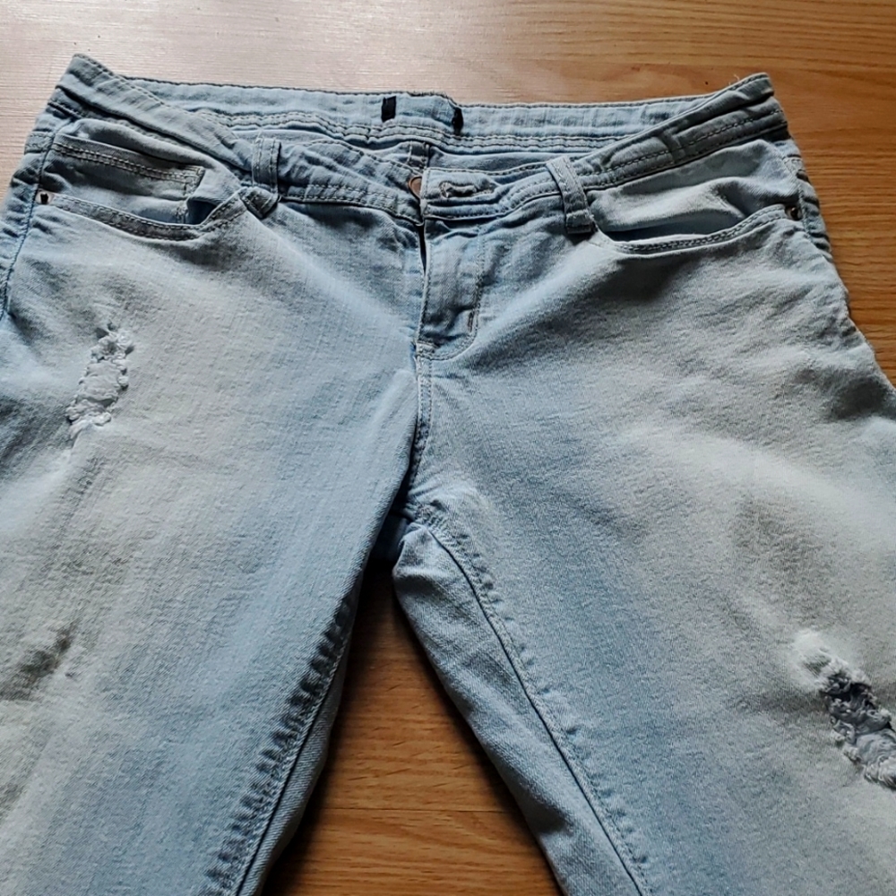 Distressed jeans